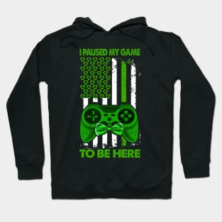 Shamrock Irish Flag Gamer Video Game Controller St Patricks Hoodie